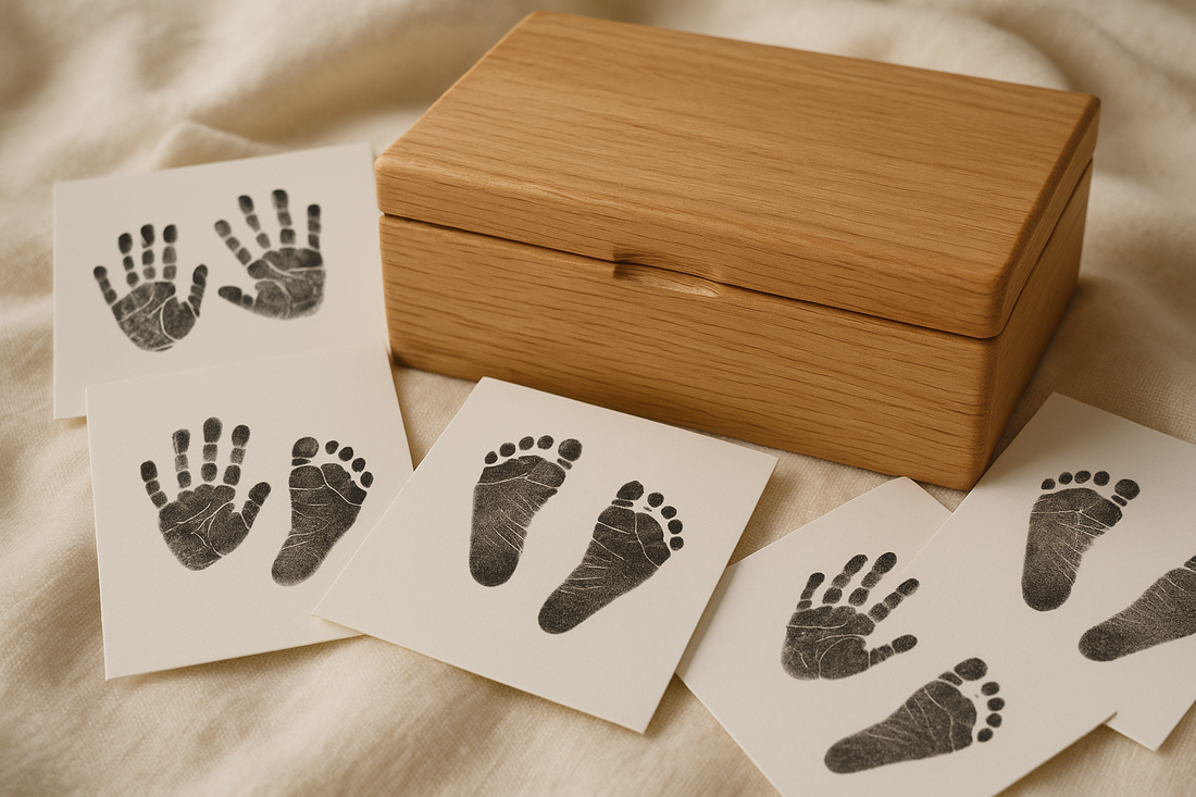 Clean Touch Ink Pad Kit for Baby Hand and Footprint - Ink Never Touches Baby's Skin