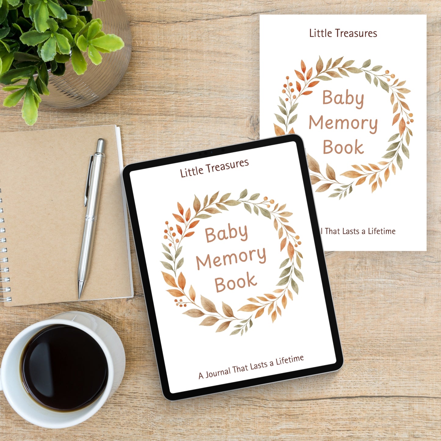 Digital Baby Memory Book (Pregnancy to 5 Years) - Canva Editable & Printable
