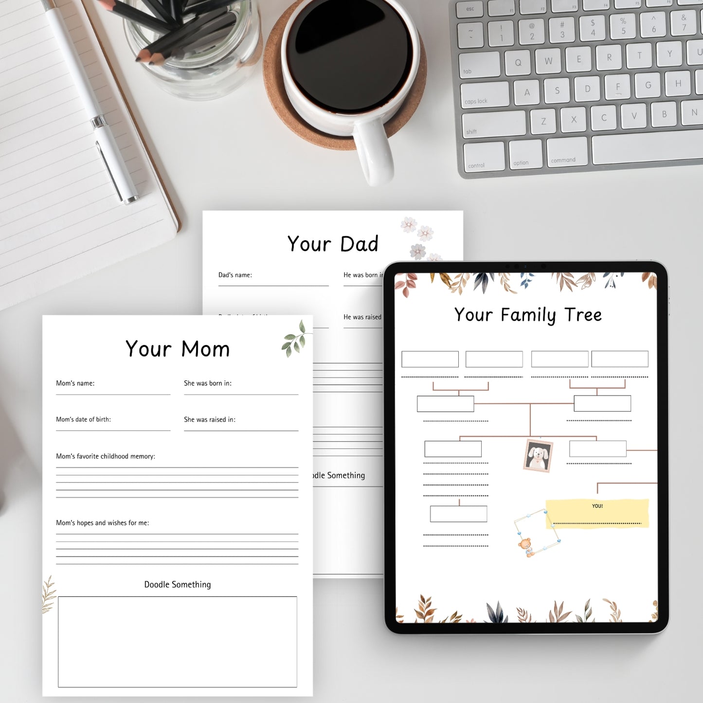 Digital Baby Memory Book (Pregnancy to 5 Years) - Canva Editable & Printable
