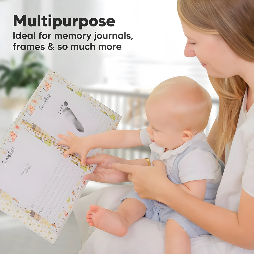 Clean-Touch Ink Pad Kit for Baby Hand and Footprint - Ink Never Touches Baby’s Skin - Little Treasures