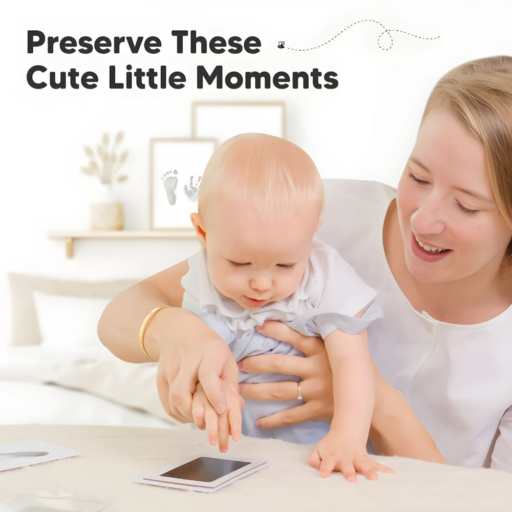 Clean-Touch Ink Pad Kit for Baby Hand and Footprint - Ink Never Touches Baby’s Skin - Little Treasures