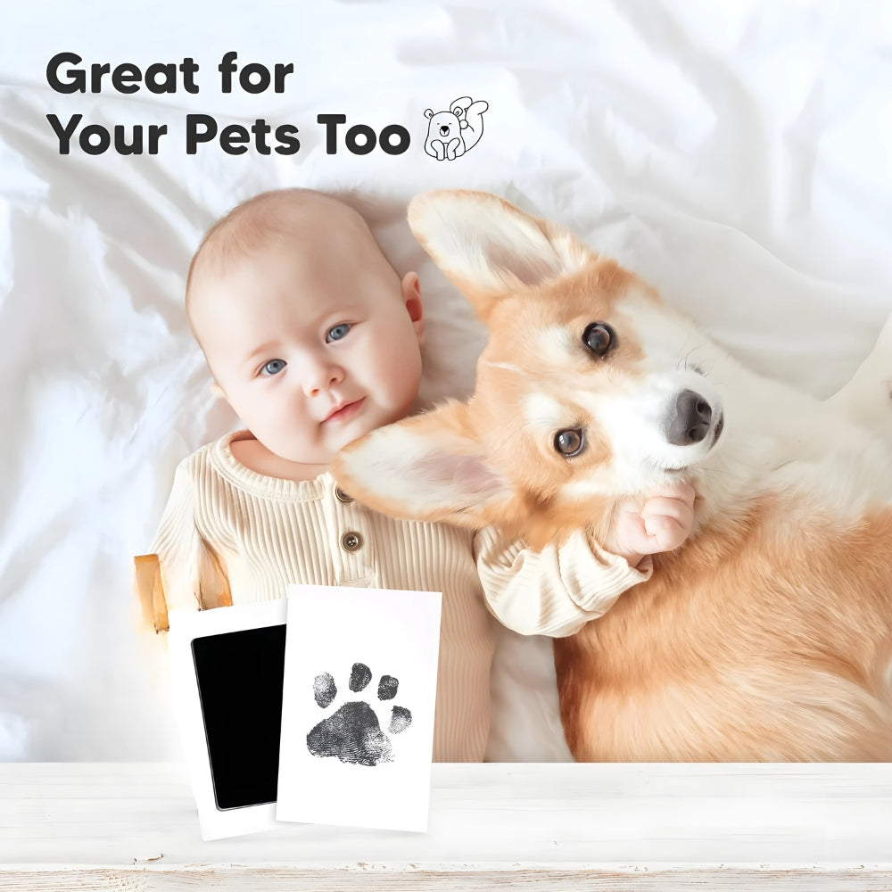 Clean-Touch Ink Pad Kit for Baby Hand and Footprint - Ink Never Touches Baby’s Skin - Little Treasures