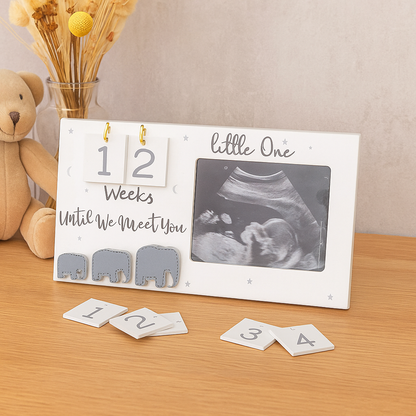 Elegant Ultrasound Frame with Weekly Countdown - Beautiful Pregnancy Keepsake & Baby Announcement Gift