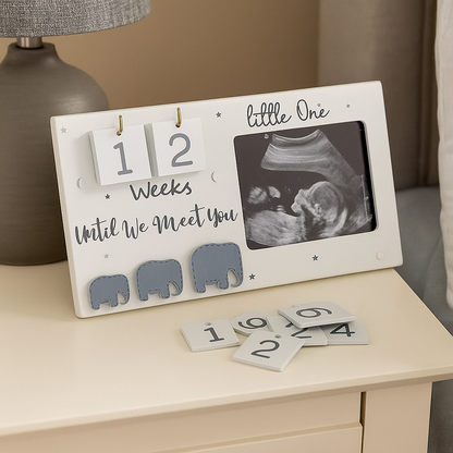 Elegant Ultrasound Frame with Weekly Countdown - Beautiful Pregnancy Keepsake & Baby Announcement Gift