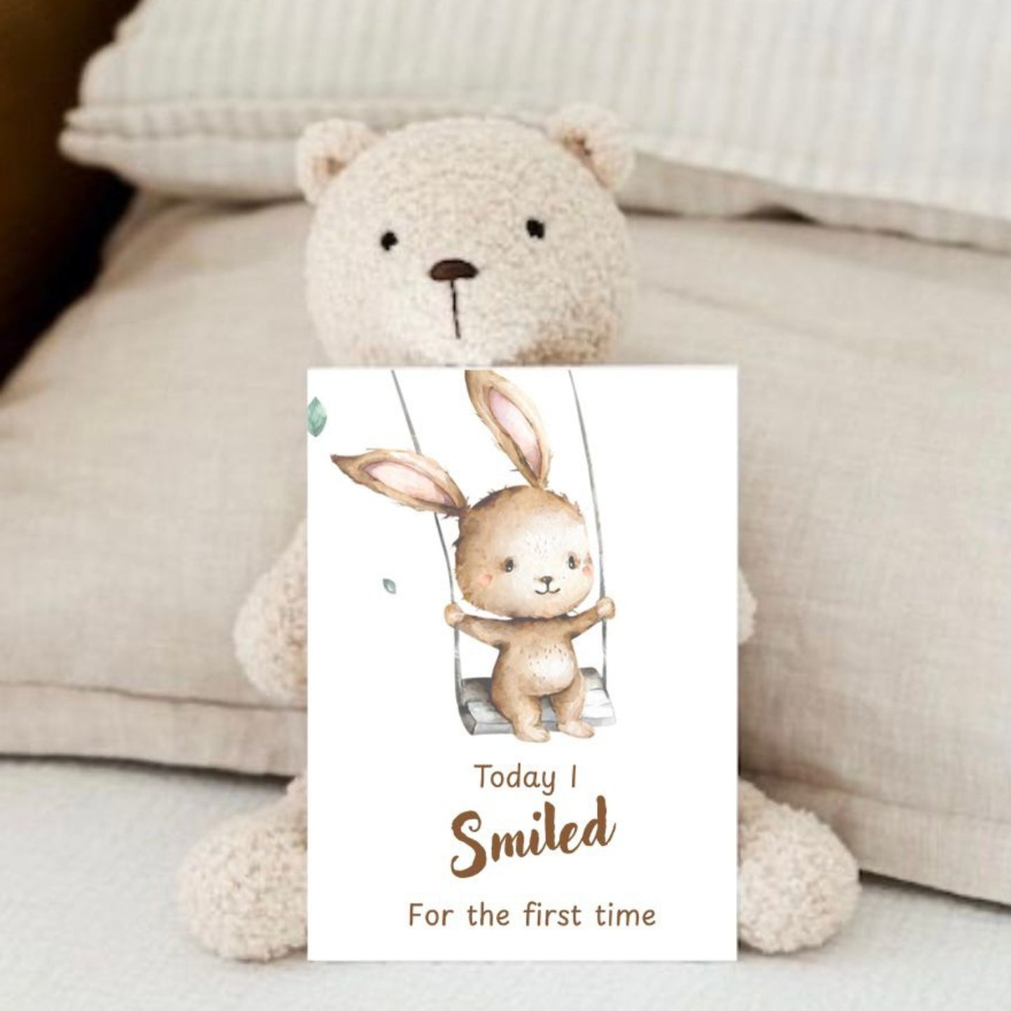 Baby Milestone Printable Cards – Monthly & First Moments Set