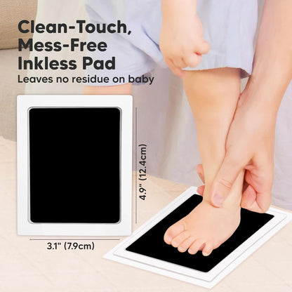 Clean-Touch Ink Pad Kit - Mess-Free Hand and Footprints for Baby Keepsake (0–18 Months)