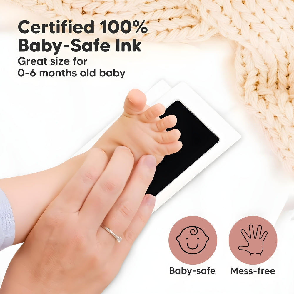 Clean-Touch Ink Pad Kit for Baby Hand and Footprint - Ink Never Touches Baby’s Skin - Little Treasures